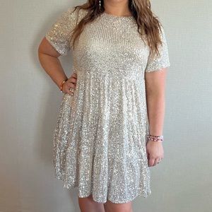 Champagne Sequin Dress
